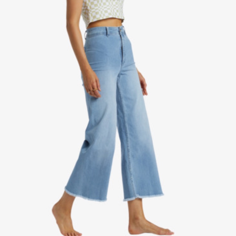 🔥🔥BILLABONG - INDIGO FREE FALL WIDE-LEG JEANS - Picture 4 of 15